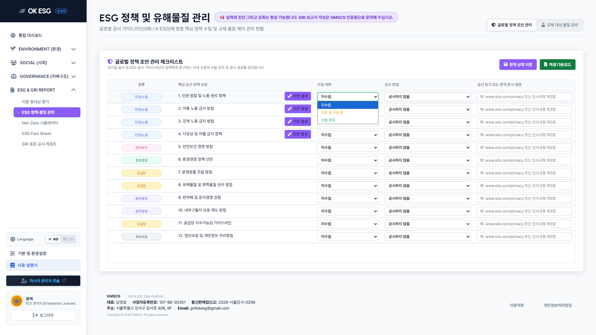 24 공시 주요정책현황